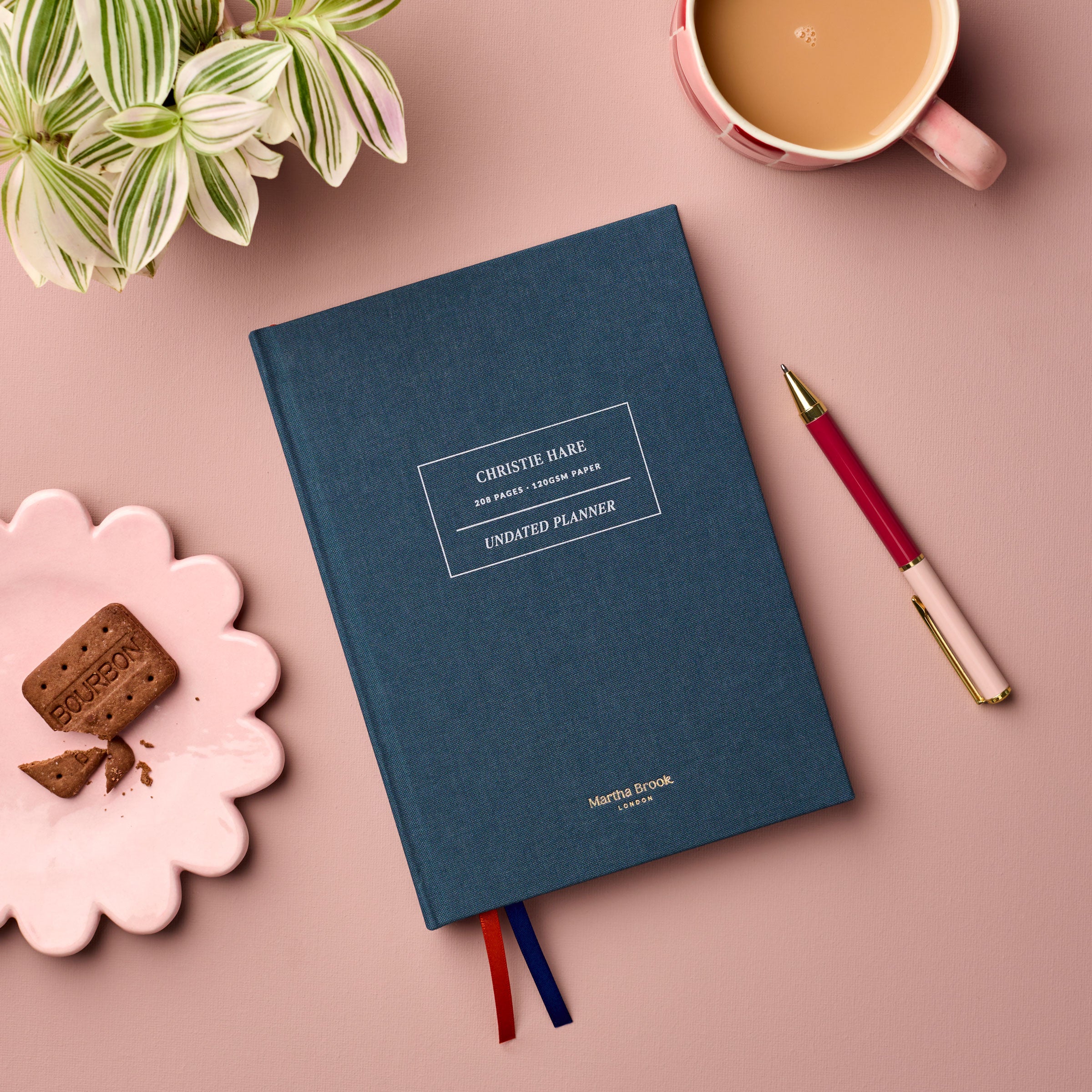Personalised Signature Navy Undated Planner