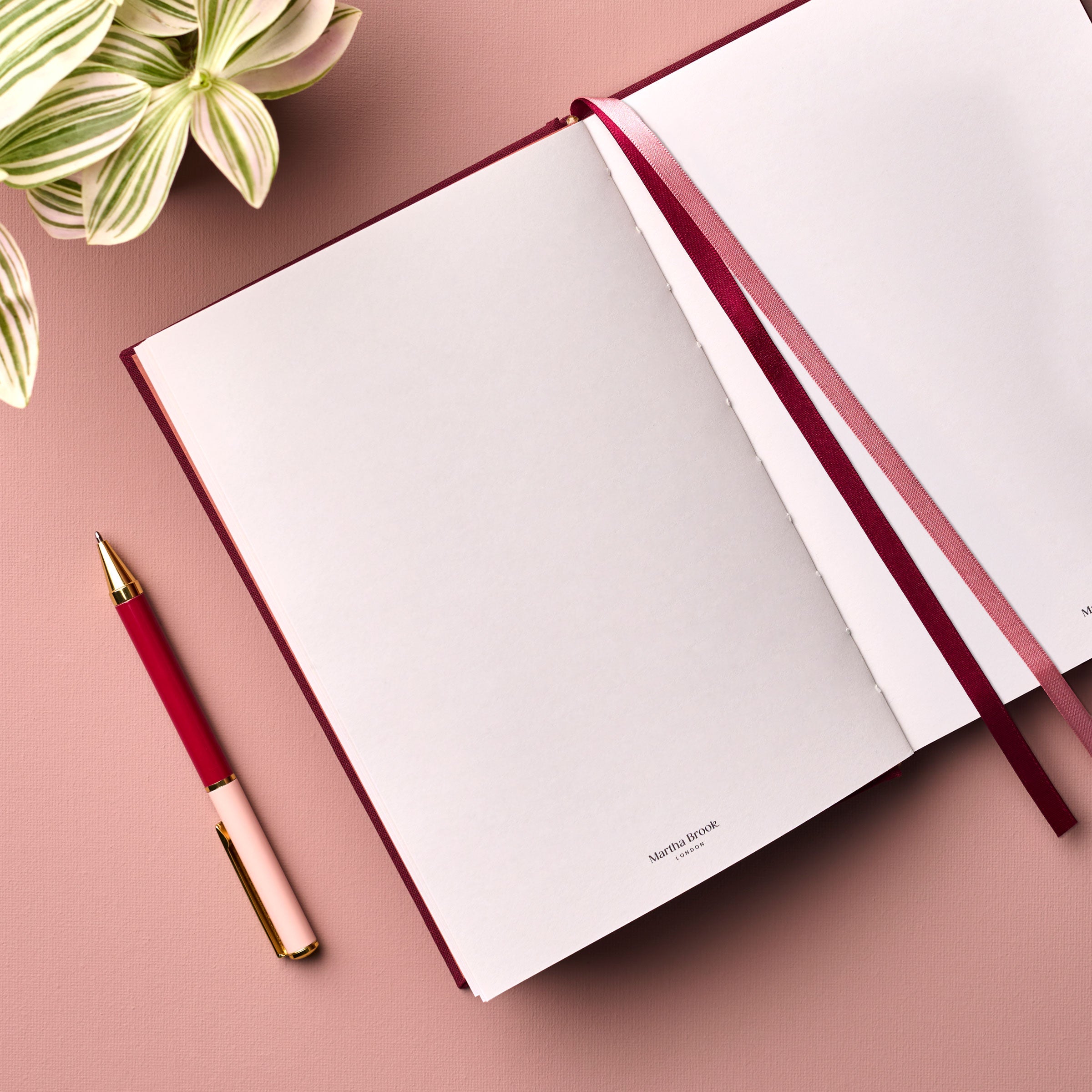 Personalised Signature Burgundy Dual Notebook