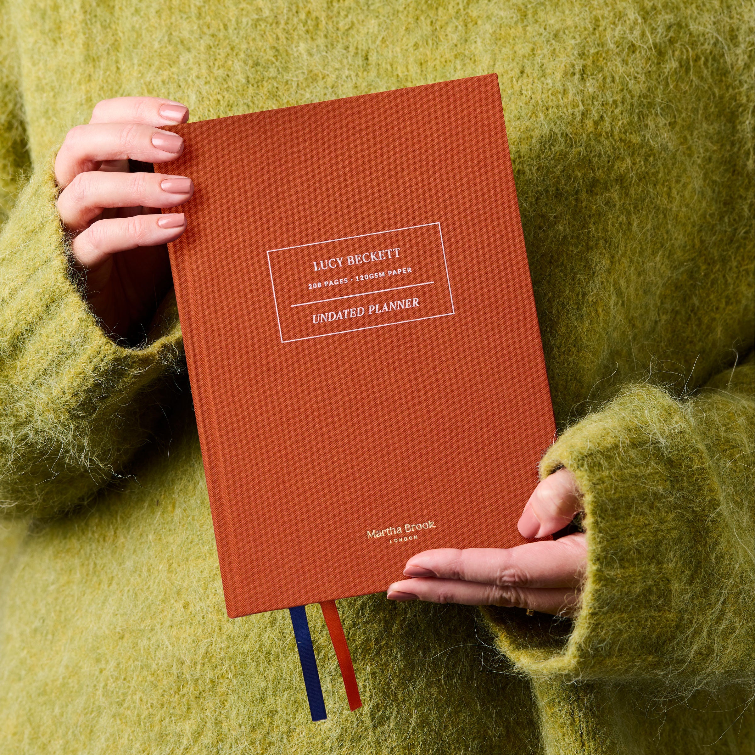 Personalised Signature Rust Undated Planner