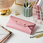 Personalised Vegan Leather Embossed Pencil Case