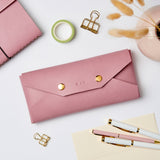 Personalised Vegan Leather Embossed Pencil Case