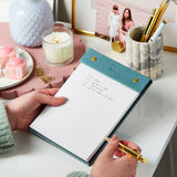 Martha brook personalised vegan leather refillable notepad