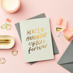 Relatable Valentines Foil Embossed Card