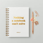 martha brook personalised stationery branded hardback notebook white notebook with logo