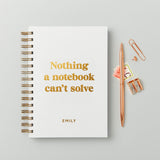 martha brook personalised stationery branded hardback notebook white notebook with logo