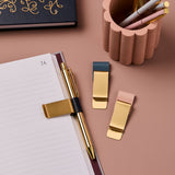 martha brook personalised stationery brass clip pen holder add on