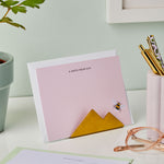 martha brook personalised stationery desk accessories gold notecard holder