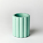 martha brook personalised stationery desk accessories pastel scalloped pen pot mint green