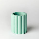 martha brook personalised stationery desk accessories pastel scalloped pen pot mint green