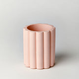 martha brook personalised stationery desk accessories pastel scalloped pen pot peachy pink
