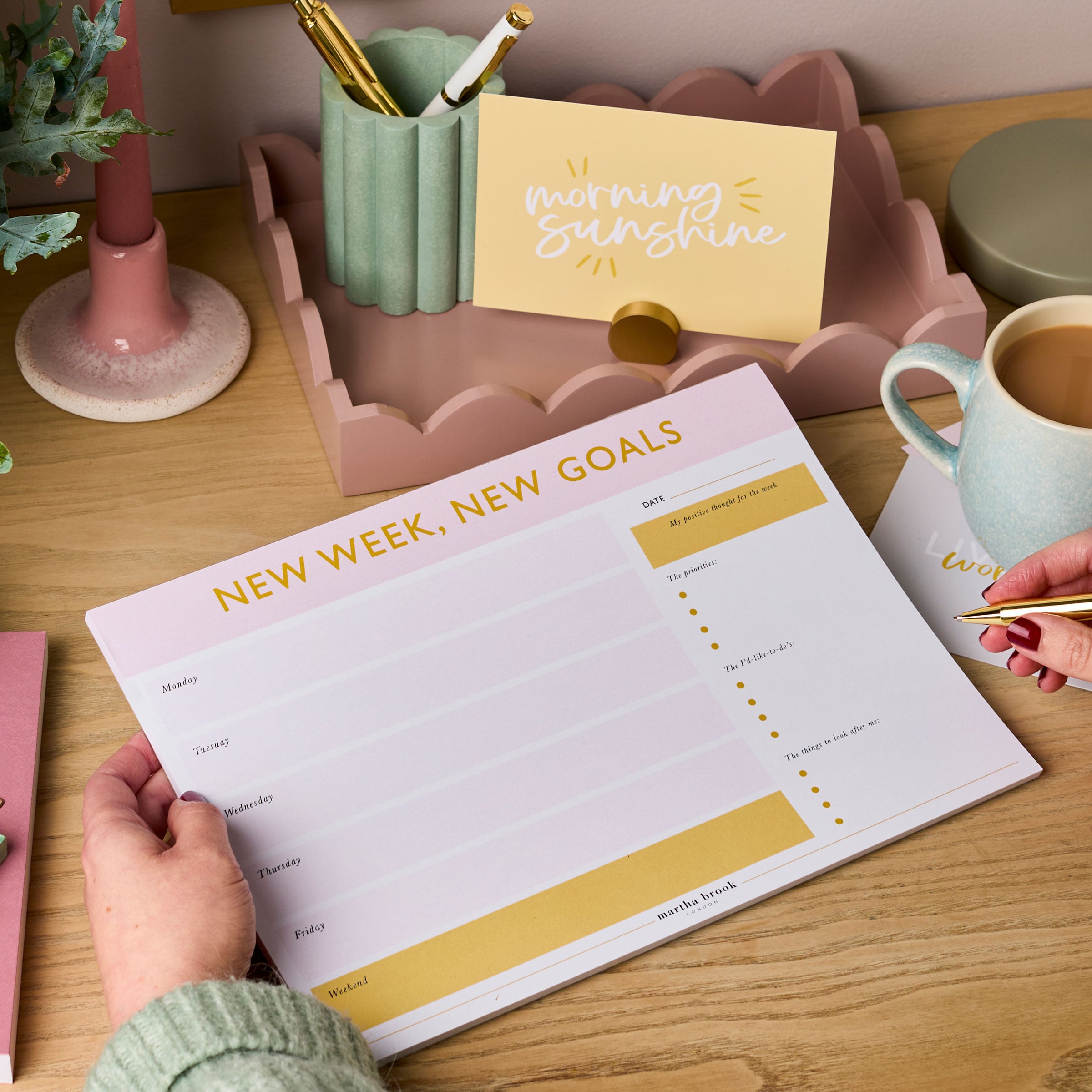 martha brook personalised stationery new beginnings stationery bundle new beginnings desk pad
