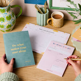 martha brook personalised stationery self-care stationery gift set on desk