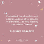 martha brook personalised stationery personalised 24 days of stationery advent calendar 2025 presale press quote 2