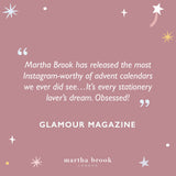 martha brook personalised stationery personalised 24 days of stationery advent calendar 2025 presale press quote 2