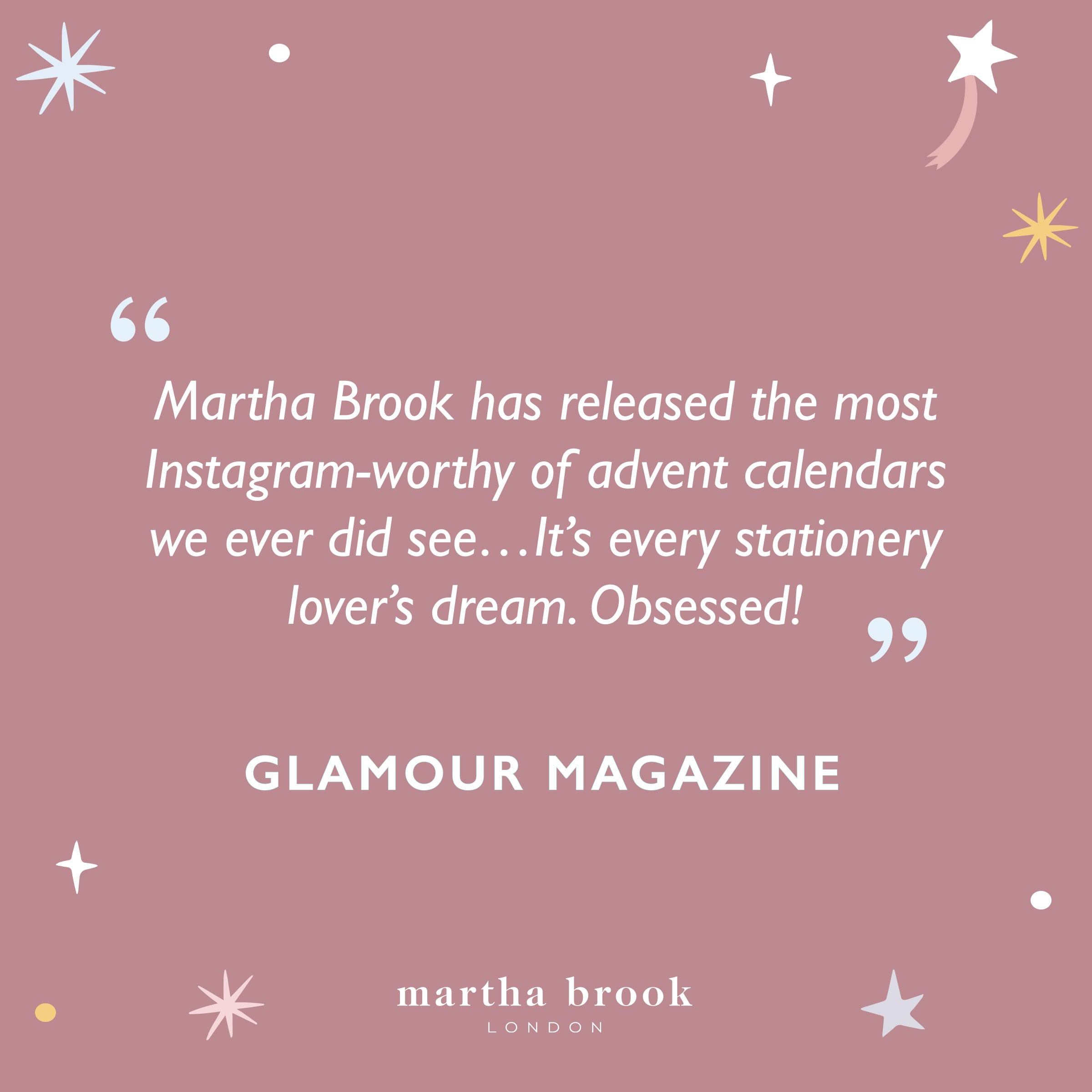 martha brook personalised stationery personalised 24 days of stationery advent calendar 2025 presale press quote 2