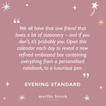 martha brook personalised stationery personalised 24 days of stationery advent calendar 2025 presale press quote 3