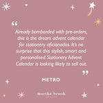 martha brook personalised stationery personalised 24 days of stationery advent calendar 2025 presale press quote 4