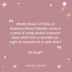 martha brook personalised stationery personalised 24 days of stationery advent calendar 2025 presale press quote 5