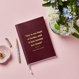 martha brook personalised stationery personalised any quote book journal burgundy