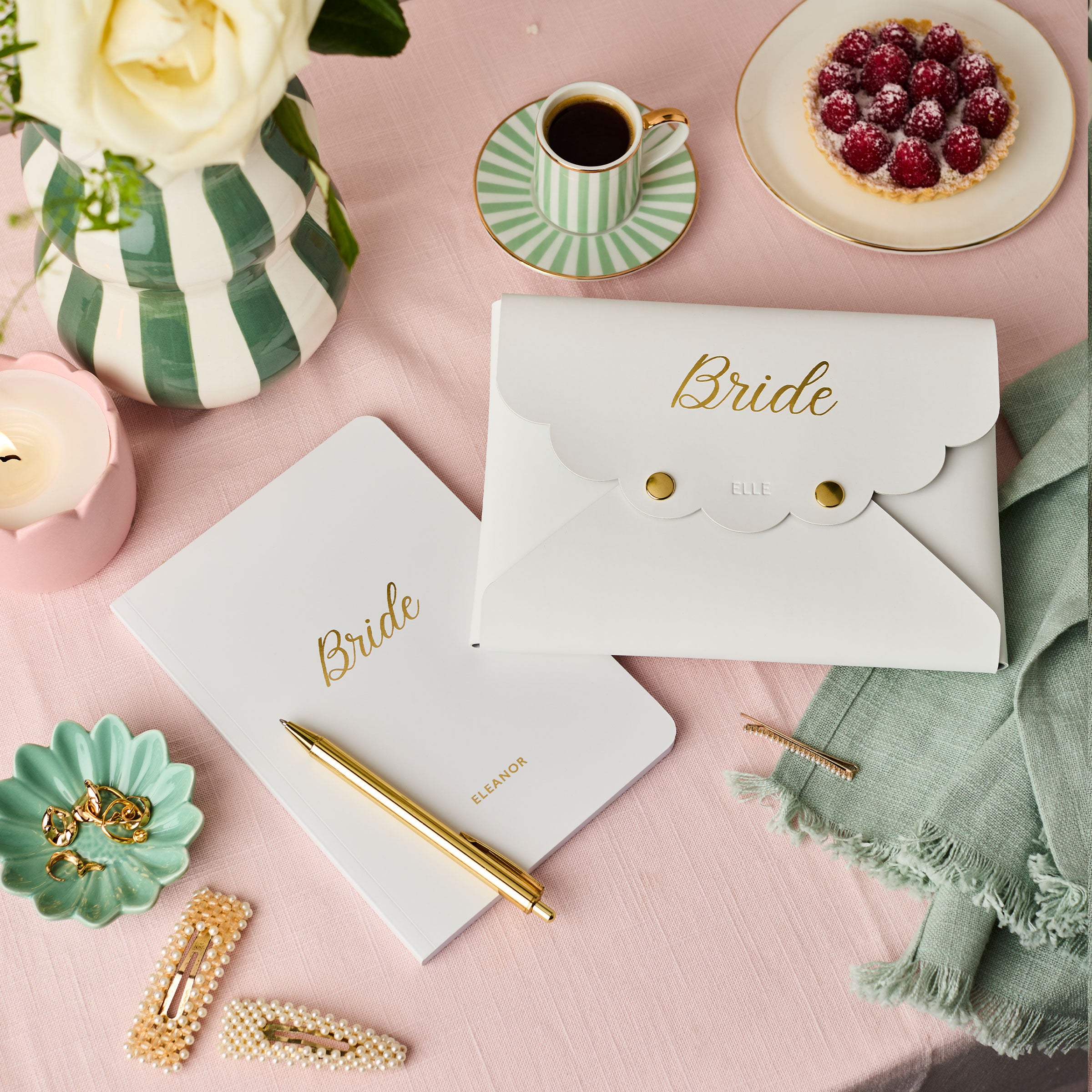 martha brook personalised stationery personalised bride gift set
