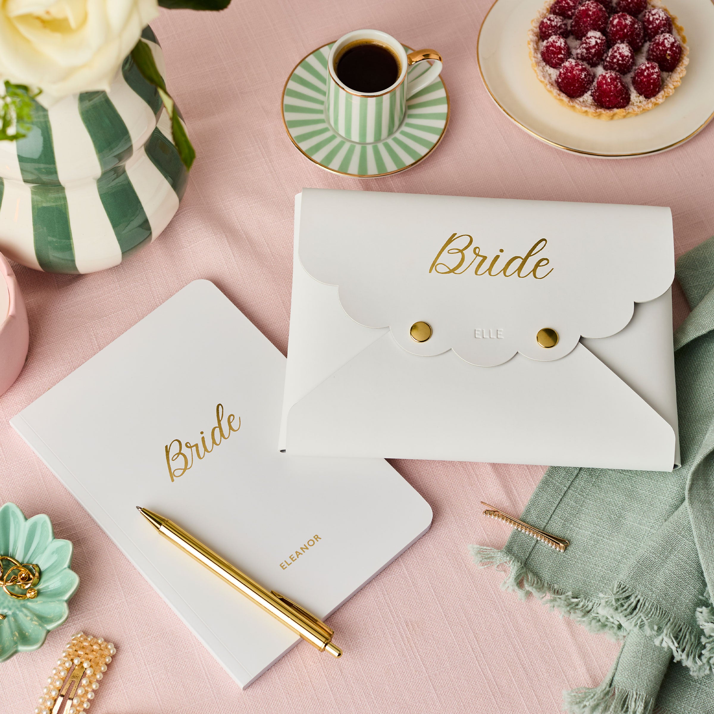 martha brook personalised stationery personalised bride gift set