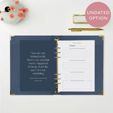 martha brook personalised stationery personalised create your future life planner undated pages 2026 quote page and monthly reflection