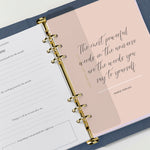 martha brook personalised stationery personalised create your future planner inside spread quote page