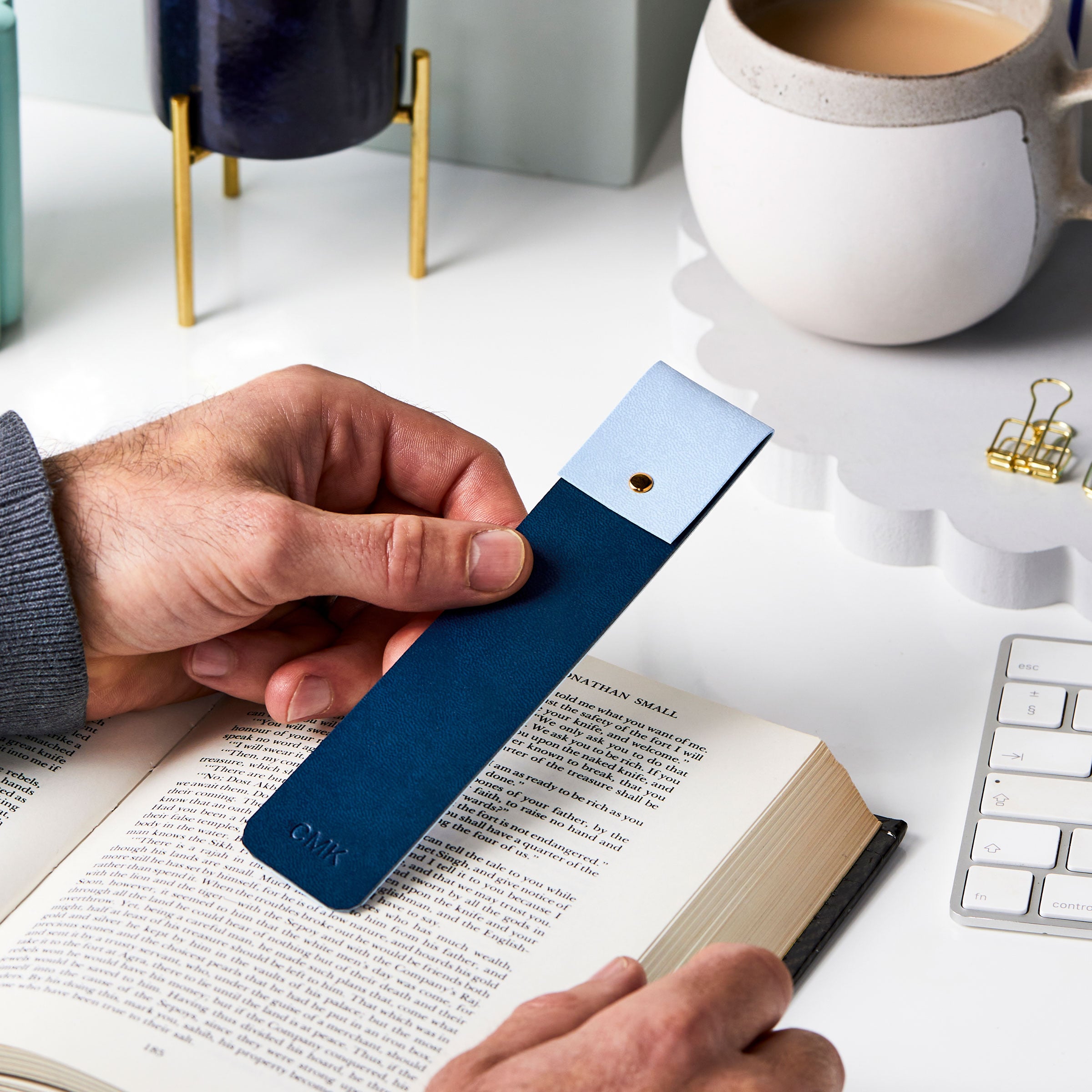 Personalised Embossed Leather Effect Bookmark