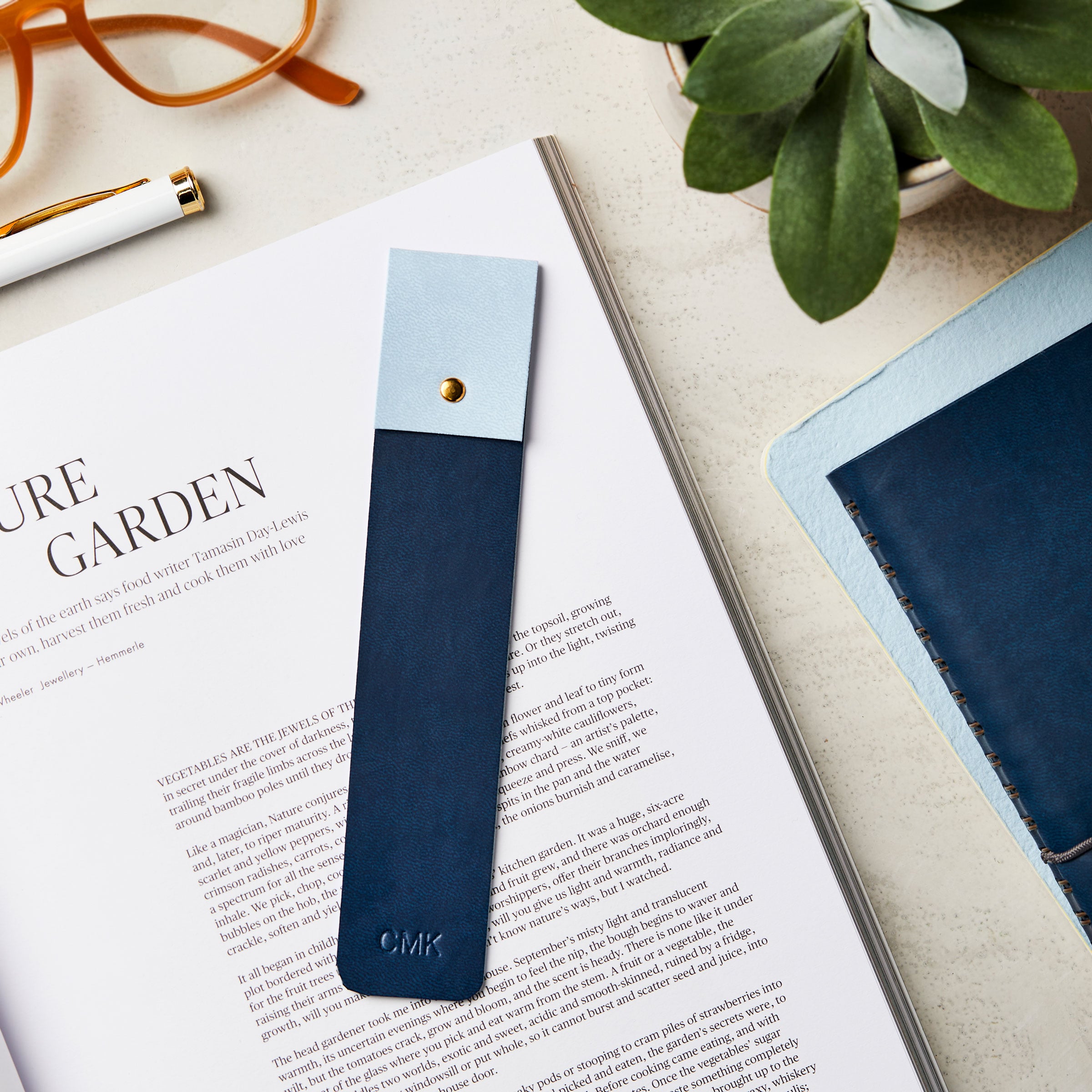 martha brook personalised stationery personalised father's day gifts vegan leather bookmark