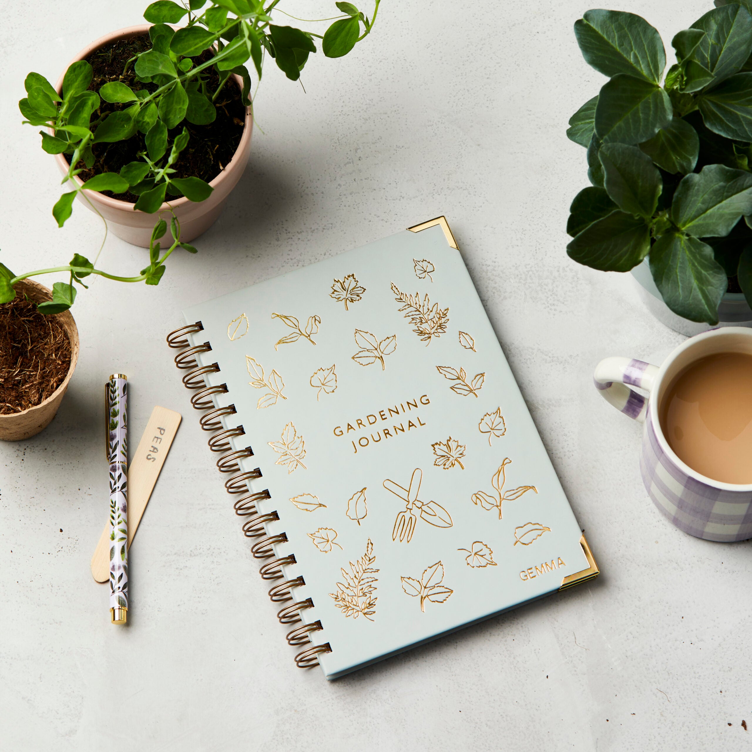 martha brook personalised stationery personalised hardback gardening journal