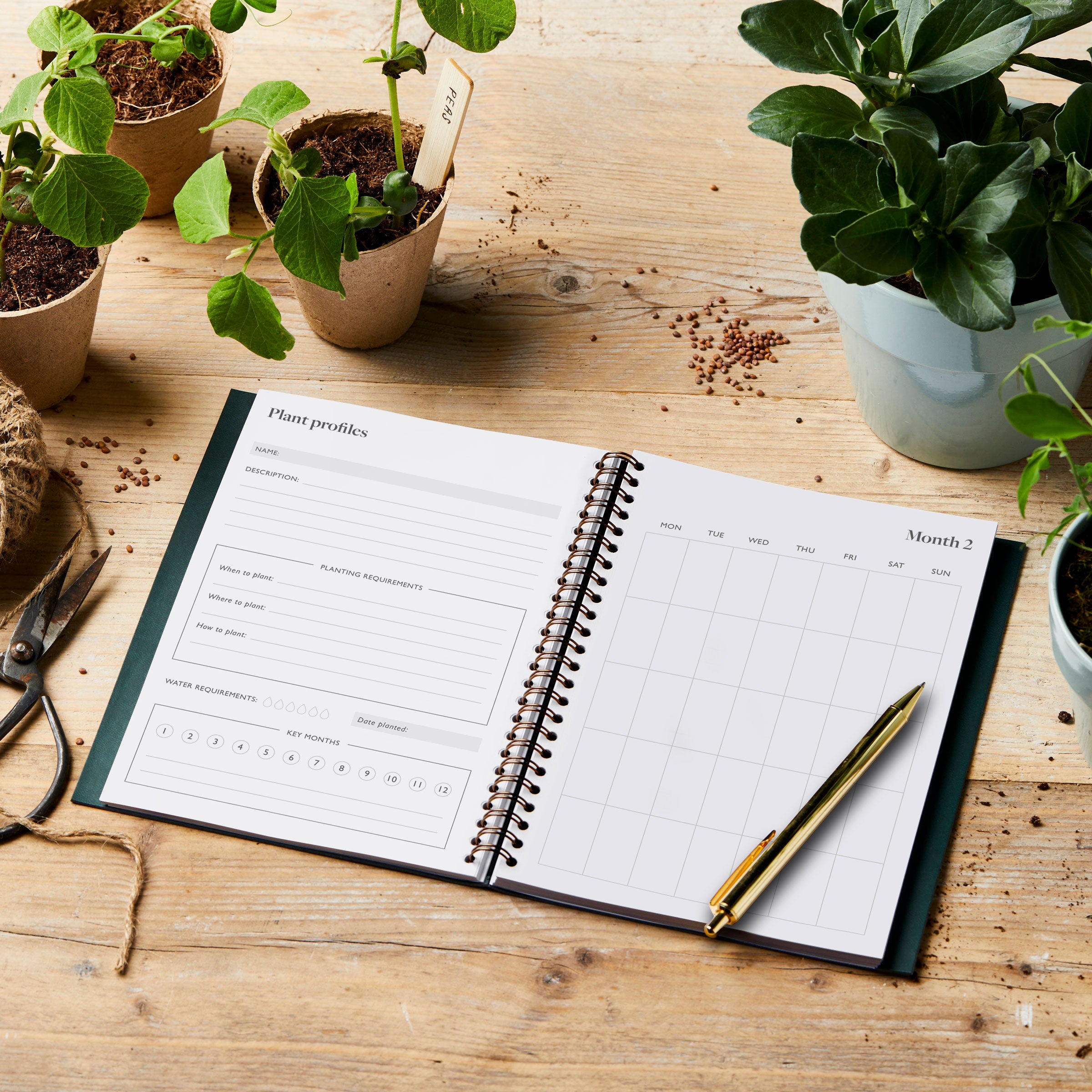Personalised Leather Effect Gardening Journal