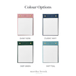 martha brook personalised stationery personalised leather effect refillable notepad