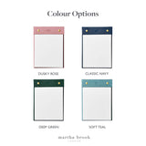 martha brook personalised stationery personalised leather effect refillable notepad