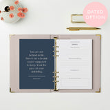 martha brook personalised stationery personalised life planner inside pages 2026 quote page and end of month reflections