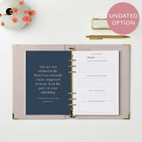 martha brook personalised stationery personalised life planner inside pages undated 2026 quote page and end of month reflections