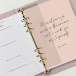 martha brook personalised stationery personalised life planner inside spread quote page