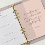 martha brook personalised stationery personalised life planner inside spread quote page