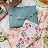 martha brook personalised stationery personalised vegan leather pouch gift set personalised mothers day gift set pouch and notebook with a gold pen