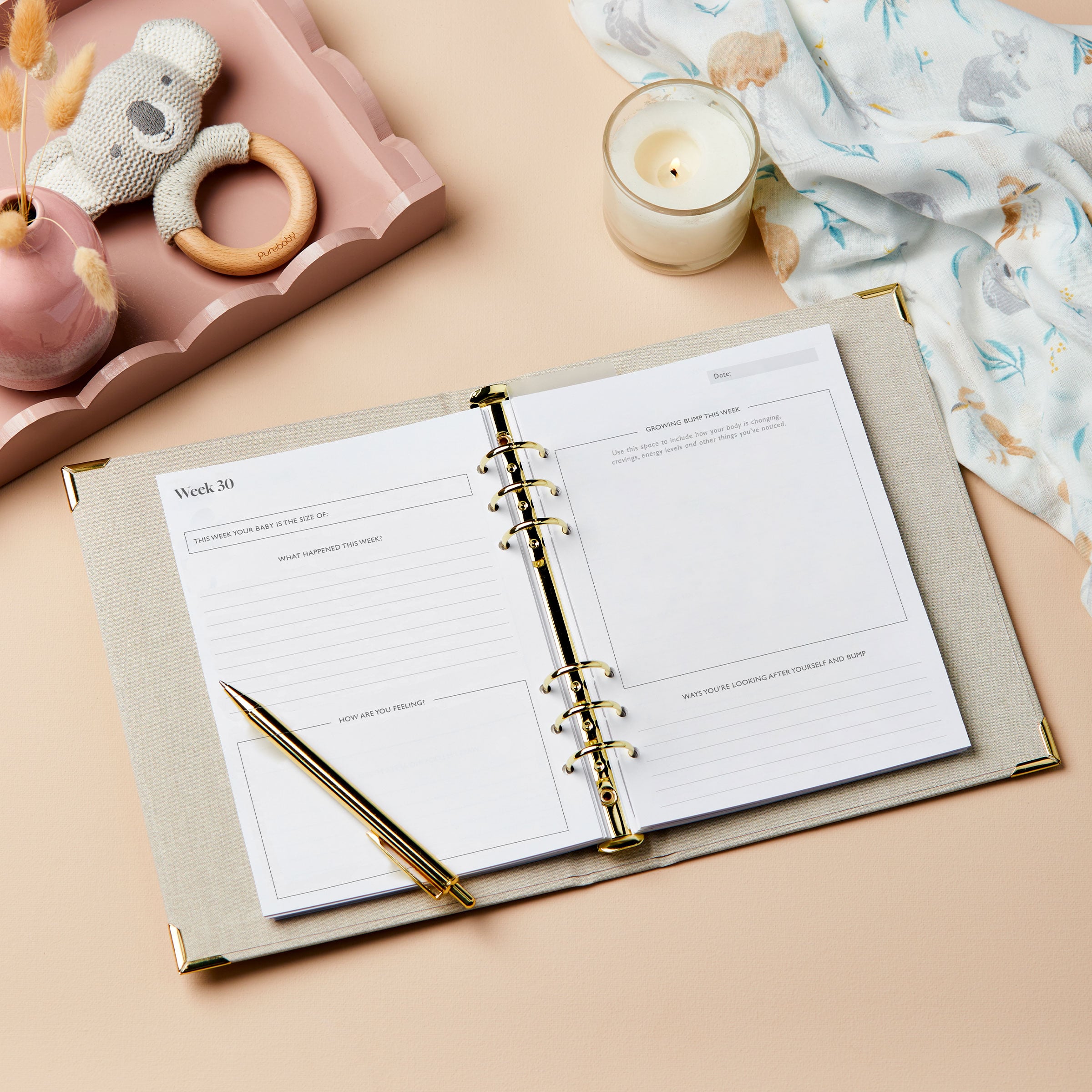 martha brook personalised stationery personalised pregnancy journal