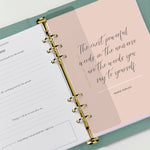 martha brook personalised stationery personalised turn wishes into plans life planner inside spread quote page