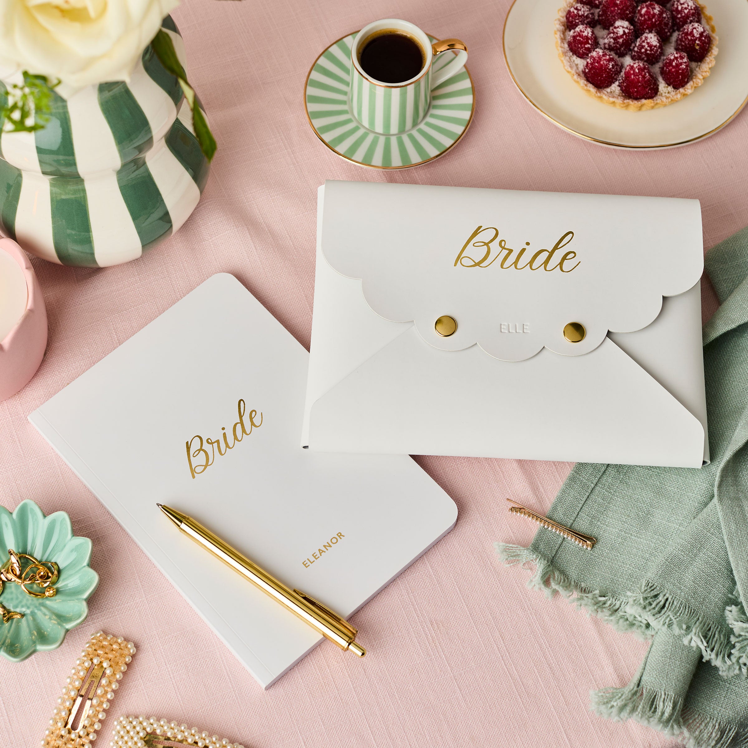 Personalised Vegan Leather Bride Pouch