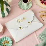 martha brook personalised stationery personalised vegan leather bride pouch