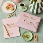 martha brook personalised stationery personalised vegan leather maid of honour pouch with notebook