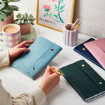 martha brook personalised stationery personalised vegan leather refillable notebook