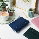 martha brook personalised stationery personalised vegan leather refillable notebook
