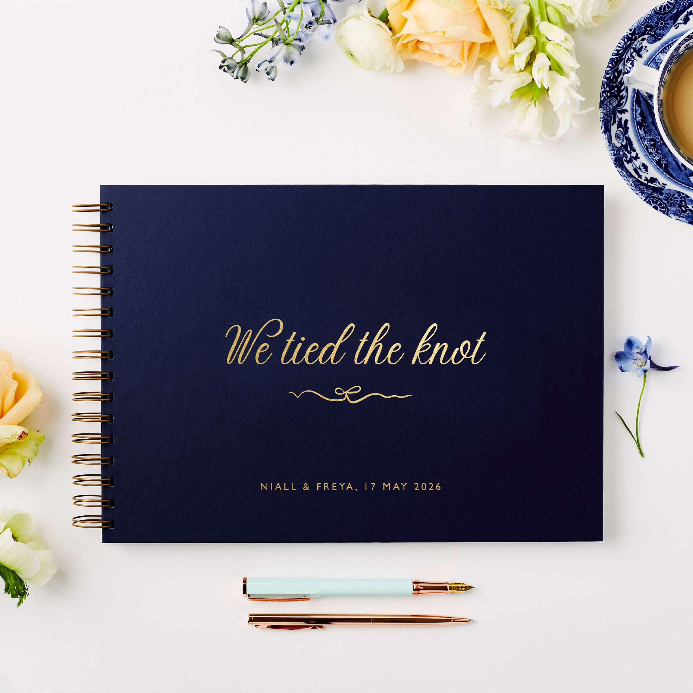 martha brook personalised stationery personalised we tied the knot wedding guest book simple