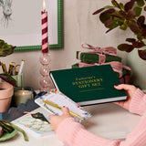 martha brook personalised stationery personalised woodland stationery gift set bulldog clips on a desk with christmas presents piled up