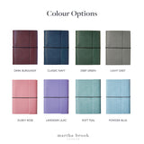 martha brook personalised stationery corporate notebooks branded leather effect notebook colour options
