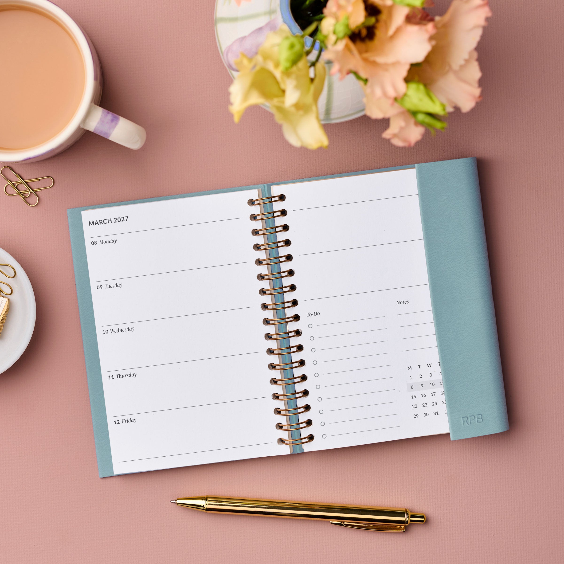 Personalised A5 Vegan Leather 2027 Diary