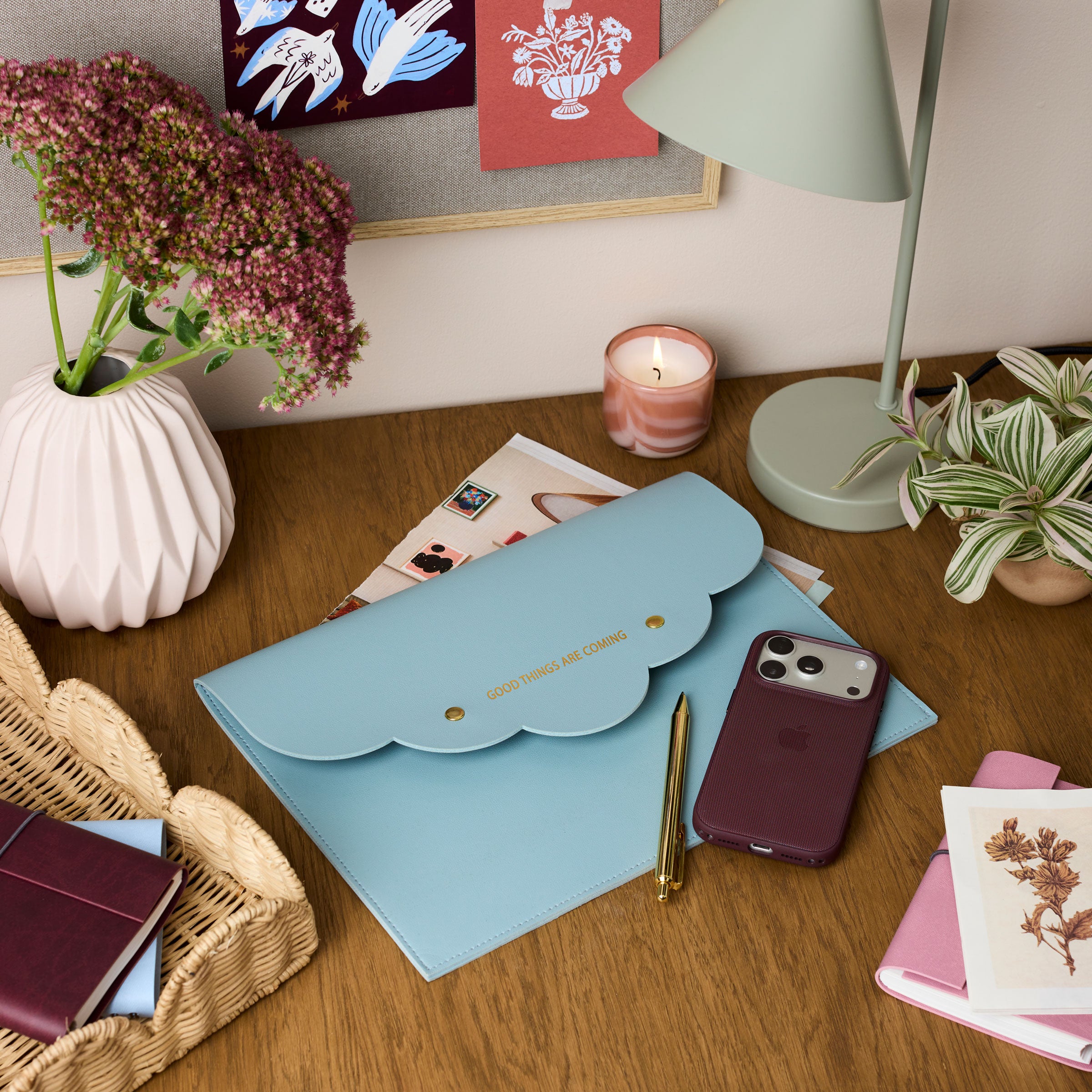 Personalised A4 Vegan Leather Pouch